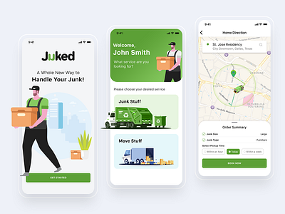 Junk Removal Service App UX UI Design