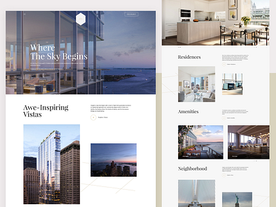 77 Greenwich real estate homepage ui ux design architecture design homepage interaction landing page minimal property real estate redesign ui ux website