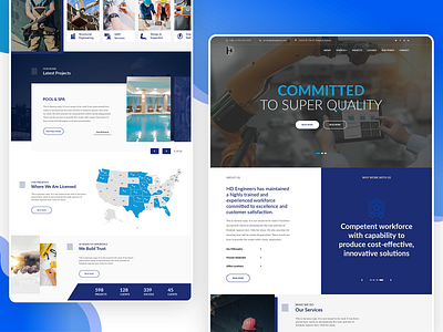 HD Engineers website landing page design