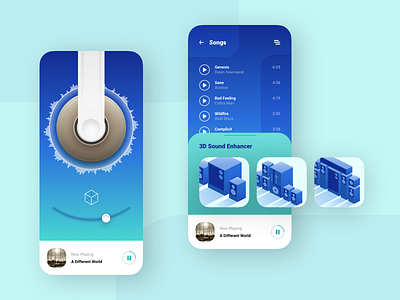 Music Mobile App 3d illustraion isometric isometric design mobile mobile app mobile app design mobile design mobile ui music music app music player product product design ui ui ux ui design uidesign uiux