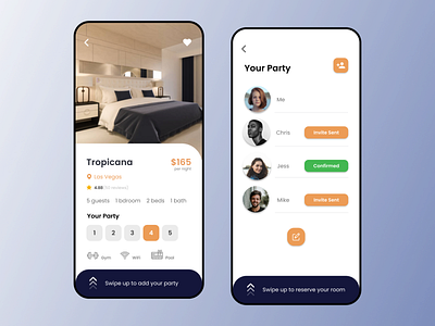 Group Booking Feature | Product Design Exercise #3 hotel booking mobile mobile ui travel