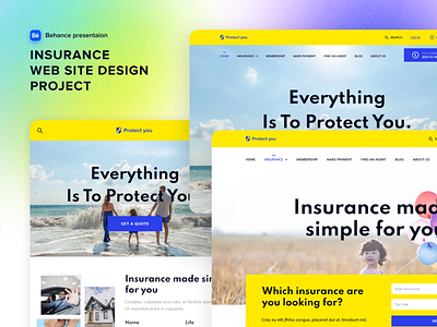 Protect you - Insurance website case study insurance insurance landing page insurance service service web design