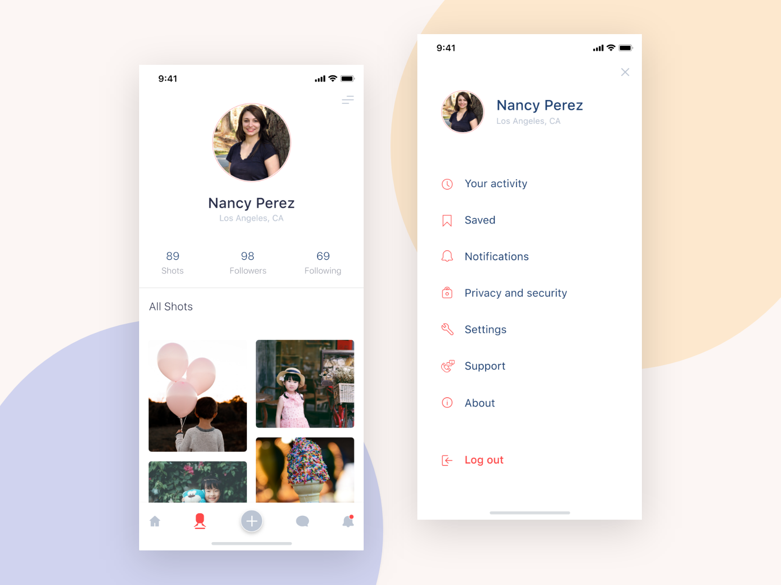 Profile and settings Screen (GOLO)