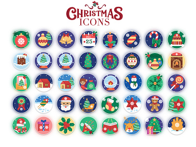 christmas Icons christmas icons icons pack icons set illustration logo