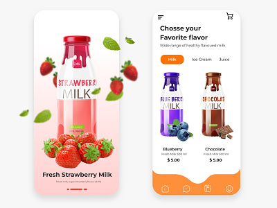 Milkshake Product Detail Page concept android app design food ios juice milk mobileapp productdetail produt ui uix