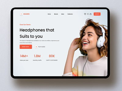 Headphone Sale Landing page app design design dribbble graphic design ui design uiux uiux design user interface ux design web design