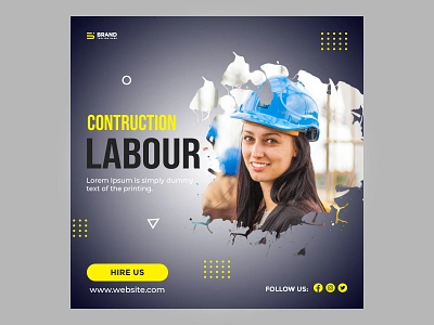 Construction Labour Agency social media post design agency brand identity branding branding agency corporate branding corporate design design letter logo logo logo design logos logotype media social social marketing