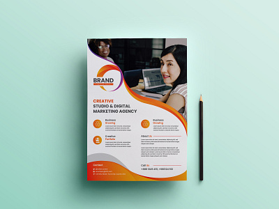 Corporate Flyer Design Template branding business flyer business flyer design colorful corporate branding corporate design corporate identity flyer design illustraion logo design logos logotype marketing women