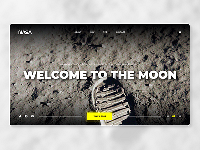 Nasa - space tourism. app concept design firstscreen illustration landing logo minimalism mobile moon nasa promo space tourism ui ux