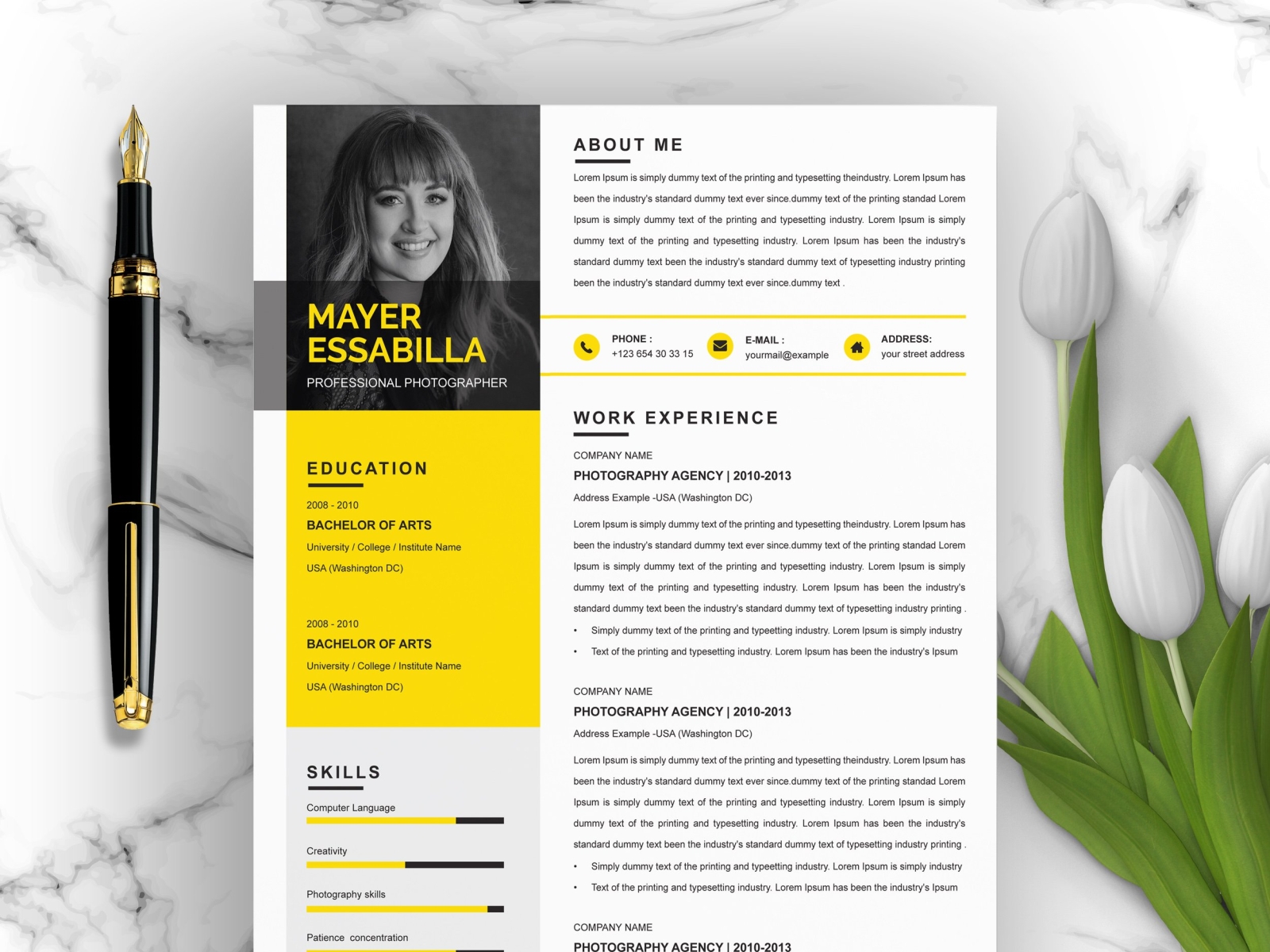 Professional 3 Page Resume Template by Resume Templates on Dribbble