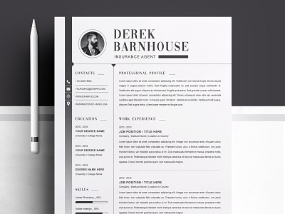 Modern Clean Word Resume Template clean resume creative resume curriculum vitae cv template download modern modern logo modern resume professional resume resume cv resume template template