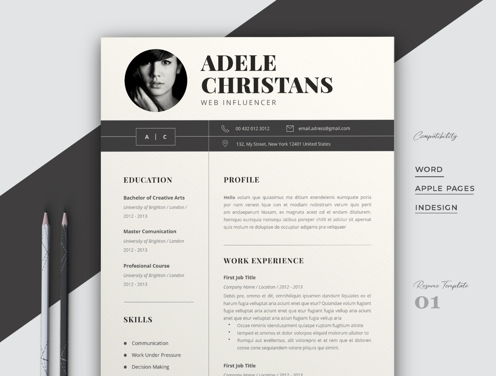 Resume Template Word by Resume Templates on Dribbble In How To Get A Resume Template On Word