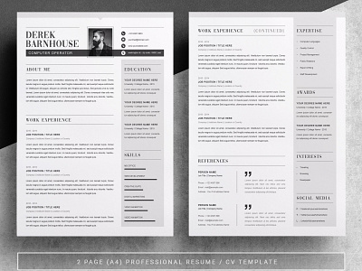 Resume Template Word By Resume Templates On Dribbble