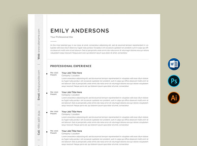 Resume clean resume creative resume curriculum vitae cv template download modern modern resume professional resume resume template template