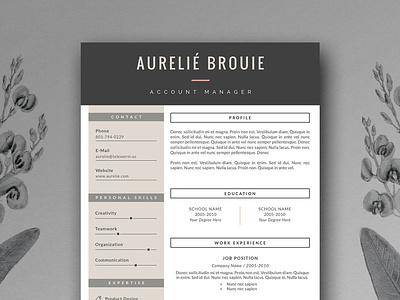 CV Template for MS Word clean resume creative resume curriculum vitae cv template download free modern modern resume professional resume resume template template