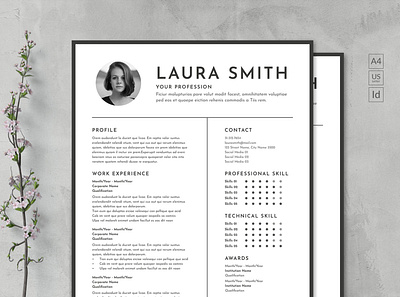 Monochrome Clean Resume clean resume creative resume curriculum vitae cv template download free modern modern resume monochrom monochrome professional resume resume template