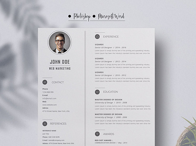 Cv/Resume clean resume creative resume curriculum vitae cv template modern modern resume professional resume resume template template