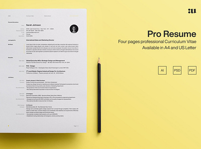 Pro Resume Template clean resume creative resume curriculum vitae cv cv template download free modern modern resume product professional proresume resume resume template template temple