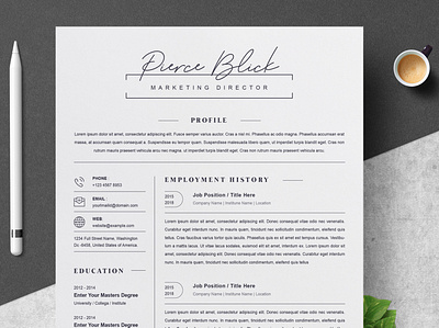 Clean Resume / CV Template clean clean resume creative resume curriculum vitae cv cv template download free modern modern resume professional resume resume template template