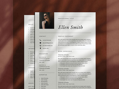 Resume Template / CV clean resume creative resume curriculum vitae cv cv template download download mockup free modern modern resume professional resume resume template template