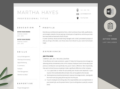 Word Resume & Cover Letter Template clean resume creative resume curriculum vitae cv template download free modern modern resume professional resume resume cv resume template template word