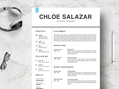 Résumé Templates/ CV 4 Pages clean resume creative resume curriculum vitae cv template download free modern modern resume professional resume resume template template