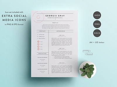 Resume Template 3 Page | CV Template clean resume creative resume curriculum vitae cv template download free modern modern resume professional resume resume template template