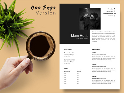 Modern Resume CV Template for Word & Pages clean resume creative resume curriculum vitae cv cv template download free modern modern resume professional resume resume cv resume template template word