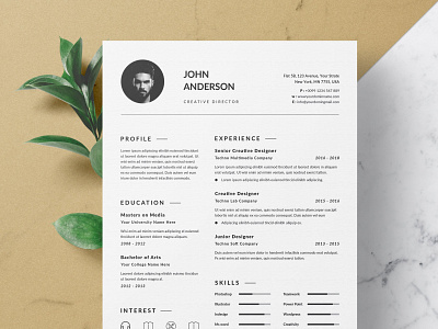 Word Resume/CV clean resume creative resume curriculum vitae cv template download free modern modern resume professional resume resume cv resume template template