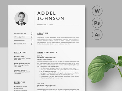 Resume Template / CV branding clean resume creative resume curriculum vitae cv cv design cv template job job resume jobs minimal minimal design minimal resume modern modern resume professional resume resume design resume template template