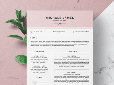 Word Resume/CV clean resume creative resume curriculum vitae cv template download free minimal resume modern modern resume professional resume resume template template