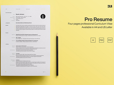 Pro Resume Template clean resume creative resume curriculum vitae cv template download free modern modern resume product professional profile resume resume template template