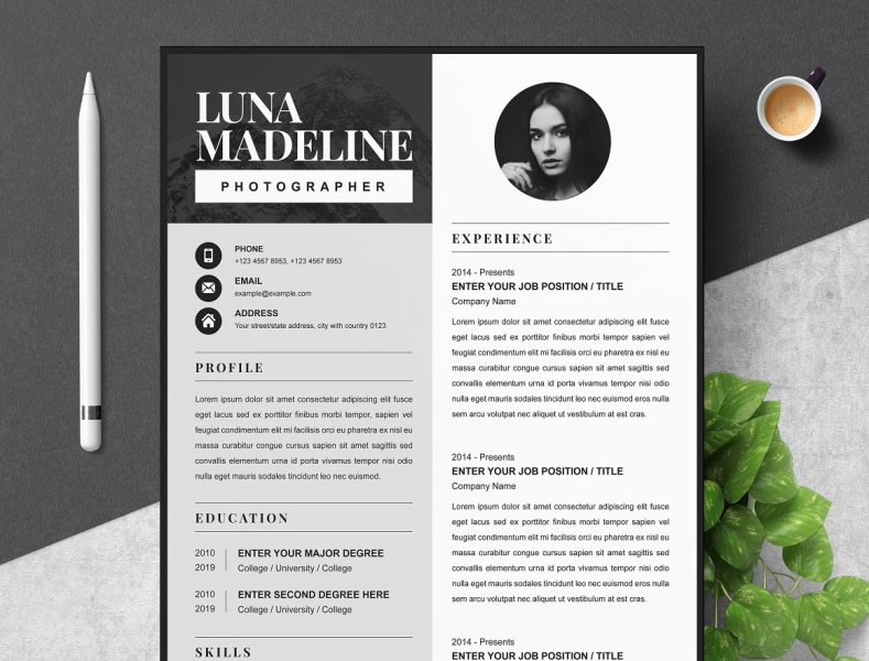 Dribbble - 01_clean-professional-creative-and-modern-resume-cv ...