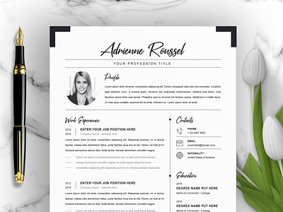 Clean Resume / CV Template with MS Word Cover Letter clean clean resume creative resume curriculum vitae cv cv template download free modern modern resume professional resume resume template template