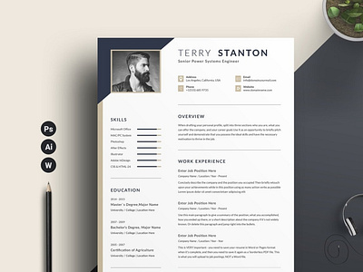 Free Word Resume Template Designs Themes Templates And Downloadable Graphic Elements On Dribbble