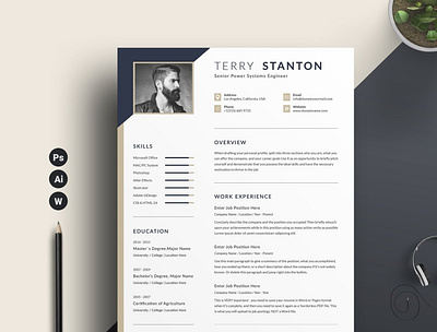 Resume/CV Word clean resume creative resume curriculum vitae cv template download download mockup free modern modern resume professional resume resume cv resume template template word