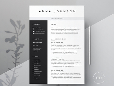 Modern Resume Template | Word, Pages clean resume creative resume curriculum vitae cv template download free modern modern logo modern resume modernism professional resume resume cv resume template template templates