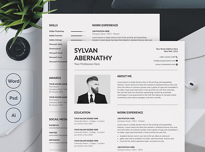 Minimalist Resume Template Word clean resume creative resume curriculum vitae cv template download free minimalist modern modern resume professional resume resume template template