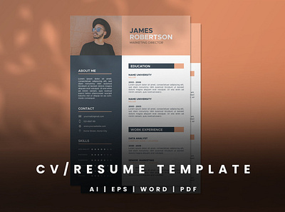 CV Resume Template - 05 clean resume creative resume curriculum vitae cv template download free minimal resume modern modern resume professional resume resume cv resume template template