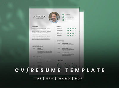 CV Resume - 03 clean resume creative resume curriculum vitae cv template download download mockup free modern modern resume professional resume resume template template