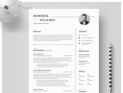 Resume Template / CV clean resume creative resume curriculum vitae cv template download free modern modern resume professional resume resume template template