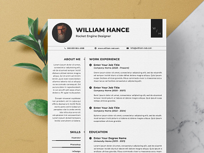 Resume/CV Word clean resume creative resume curriculum vitae cv template download download mockup free modern modern resume professional resume resume template template