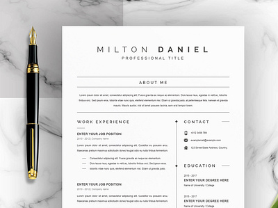 Professional Word Resume CV Template clean resume creative resume curriculum vitae cv cv template download download mockup free modern modern resume professional professional resume resume resume template template word