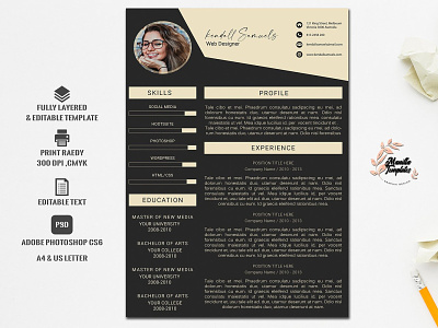 Resume template and cover letter clean resume cover creative resume curriculum vitae cv template download free modern modern resume professional resume resume cv resume design resume template template