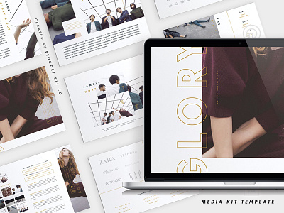 Media Kit + Sponsorship Set | Glory blog kit blog media kit blogger media kit brand kit indesign template lifestyle blogger magazine media kit media kit template modern proposal template stylish