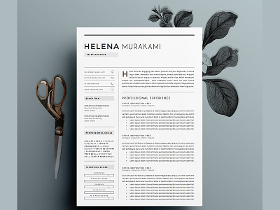 Resume Template 4 pages | Simplifier blogger clean resume cover letter creative resume curriculum vitae cv cv template design minimal minimal resume modern modern cv modern resume professional professional resume resume resume template template us letter word template