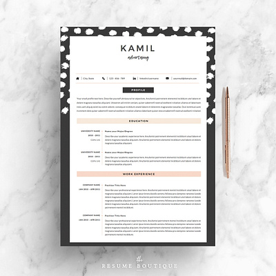 4 page Resume Template | Spot-On a4 clean resume creative resume curriculum vitae cv cv template doc minimal minimal resume modern modern resume professional professional resume resume resume template template