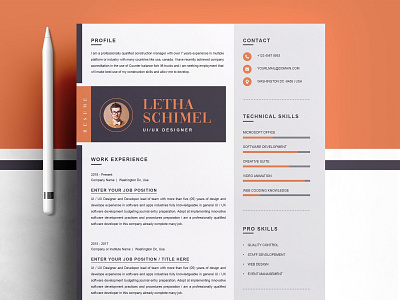 Modern & Clean Resume / CV Template basic resume clean resume creative resume curriculum vitae cv cv template cv templatem elegant resume minimal minimal resume modern modern cv modern resume modern resume template professional professional resume resume resume template resume templates stylish