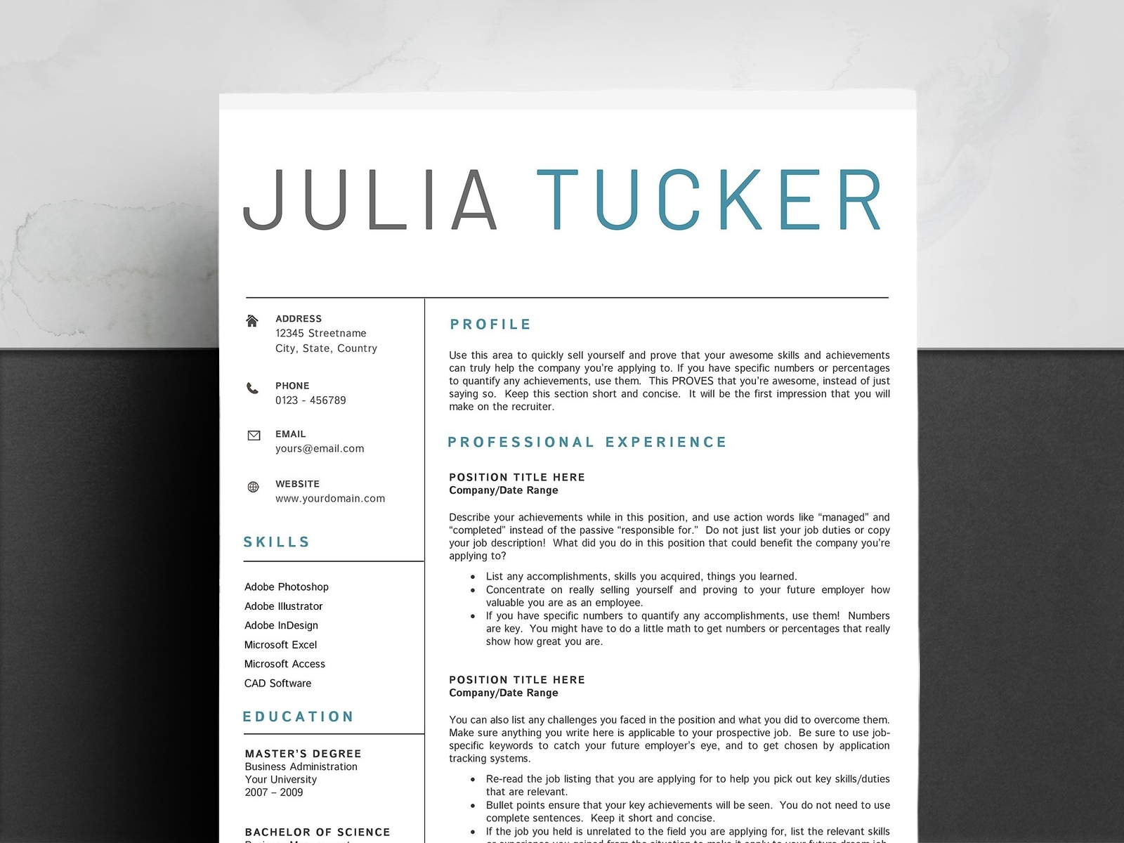 Resume Template Cv By Resume Templates On Dribbble