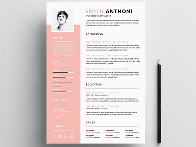 Clean Resume/Cv Template a4 clean resume creative resume curriculum vitae cv cv template design doc minimal minimal resume modern modern cv modern resume professional professional resume resume resume template template us letter word template